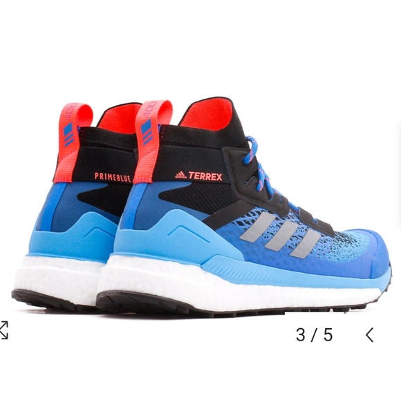 Adidas Outdoor Men Terrex Boost Free Hiker Primeblue Black Blue GZ0334 - Picture 2 of 4